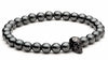 Black Hematite Stone Skull Bracelet - Zodeys
