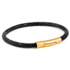 Genuine Stingray Leather Stainless Steel Bracelet - Zodeys
