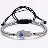 18K Gold Plated Beads Hamsa Hand Unisex Bracelet - Zodeys