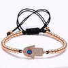 18K Gold Plated Beads Hamsa Hand Unisex Bracelet - Zodeys