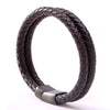 Black Braided Leather Bracelet - Zodeys
