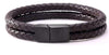 Black Braided Leather Bracelet - Zodeys