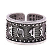 Buddhist Six Words Of Mantra White Copper Ring - Zodeys