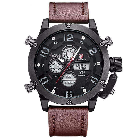 Luxurious Genuine Leather Deluxe Military Watch - Zodeys