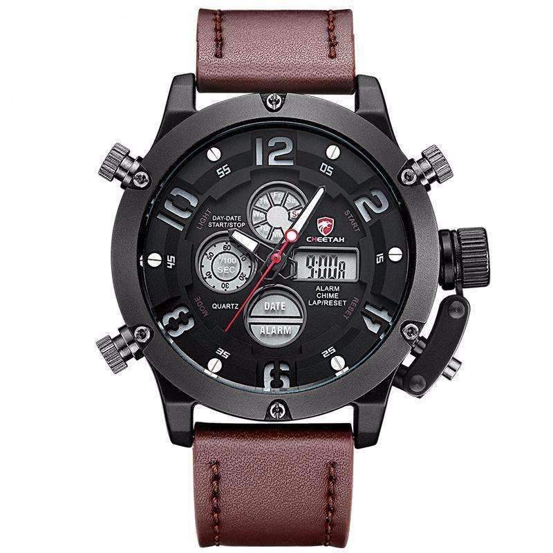 Luxurious Genuine Leather Deluxe Military Watch - Zodeys
