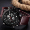 Luxurious Genuine Leather Deluxe Military Watch - Zodeys