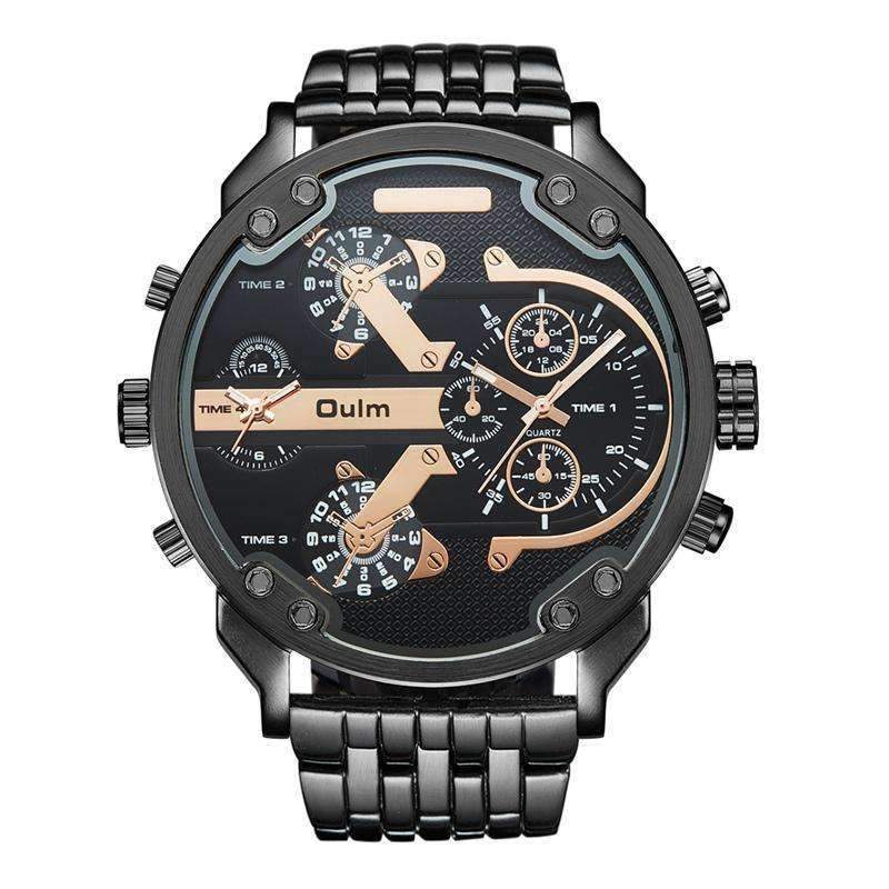 Large & Heavy Rose Gold & Full-Steel Watch - Zodeys