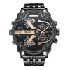 Large & Heavy Rose Gold & Full-Steel Watch - Zodeys