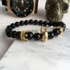Black Batman Natural Agate Stone Bracelet - Zodeys