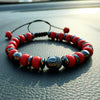 Taiwan Cinnabar Stone Beaded Buddha Bracelet - Zodeys