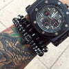 Chipped Hematite Onyx Black Macrame Bracelet - Zodeys