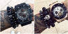 Chipped Hematite Onyx Black Macrame Bracelet - Zodeys