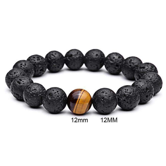 Tiger Eye Natural Lava Stone Beads Bracelets - Zodeys