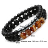 Kingdom Dom Matte Onyx Tiger Eye Bracelet - Zodeys