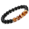 Kingdom Dom Matte Onyx Tiger Eye Bracelet - Zodeys