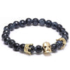Black Spartan Leonidas Agate Beads Bracelet - Zodeys