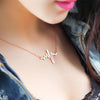 EKG Heart Beat Rose Gold Necklace - Zodeys