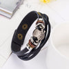 Cráneo Premium Silver & Zinc Leather Skull Bracelet - Zodeys
