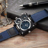 Suede Brown & Rose Gold Triple-Face Watch
