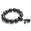 African Blackwood Engraved Sanskrit Beaded Prayer Bracelet - Zodeys