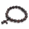 African Blackwood Engraved Sanskrit Beaded Prayer Bracelet - Zodeys
