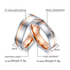 Polished Rose Gold Rhinestone Couple's Rings - Zodeys