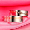 Polished Rose Gold Rhinestone Couple's Rings - Zodeys