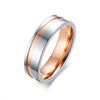 Polished Rose Gold Rhinestone Couple's Rings - Zodeys