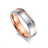 Polished Rose Gold Rhinestone Couple's Rings - Zodeys
