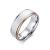 Silver Matte Finish & Rose Gold Ring