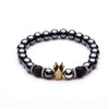 Imperial Gold & Onyx Black Crown Bracelet - Zodeys