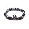 Imperial Gold & Onyx Black Crown Bracelet - Zodeys