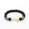 Imperial Gold & Onyx Black Crown Bracelet - Zodeys