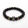 Imperial Gold & Onyx Black Crown Bracelet - Zodeys