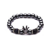 Imperial Gold & Onyx Black Crown Bracelet - Zodeys