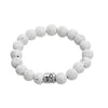 White Lava Stone Zodiac Charm Bracelet - Zodeys