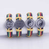Rasta Peace & Chill Weaved Leather Bracelet