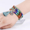 Green Aventurine Tree of Life & Chakra Tassel Bracelet - Zodeys