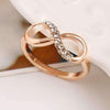 Rose Gold Austrian Crystal Infinity Ring