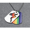 Rainbow Lady LGBT Dog Tag Necklace