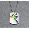 Rainbow Lady LGBT Dog Tag Necklace