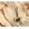 Hand carved Yin-Yang Tagua Nut Pendant Necklace - Zodeys