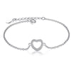 925 Sterling Silver Crystal Charm Bracelet - Zodeys