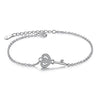 925 Sterling Silver Crystal Charm Bracelet - Zodeys