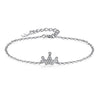 925 Sterling Silver Crystal Charm Bracelet - Zodeys