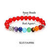 Seven Chakra Natural Lava Stone Healing Bracelet
