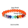 Seven Chakra Natural Lava Stone Healing Bracelet