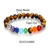 Seven Chakra Natural Lava Stone Healing Bracelet