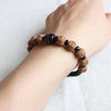 Natural Coconut Shell Rudraksha Tiger Eye Bracelet
