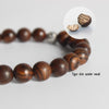 Tiger Skin Sandalwood White Copper Six Mantra Bracelet - Zodeys